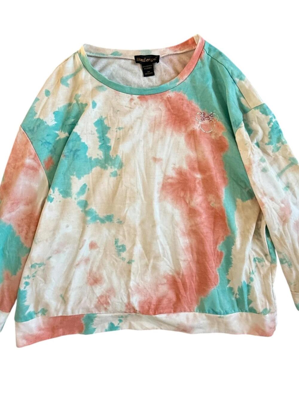 Minnie Mouse Like an Angel Tie-Dye Pullover Sweatshirt - 3X